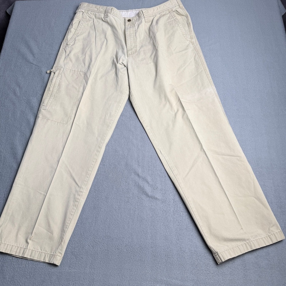 Columbia Mens‎ Tan Khaki Cotton Canvas Cargo Utility Pants 40x32 AM 8255